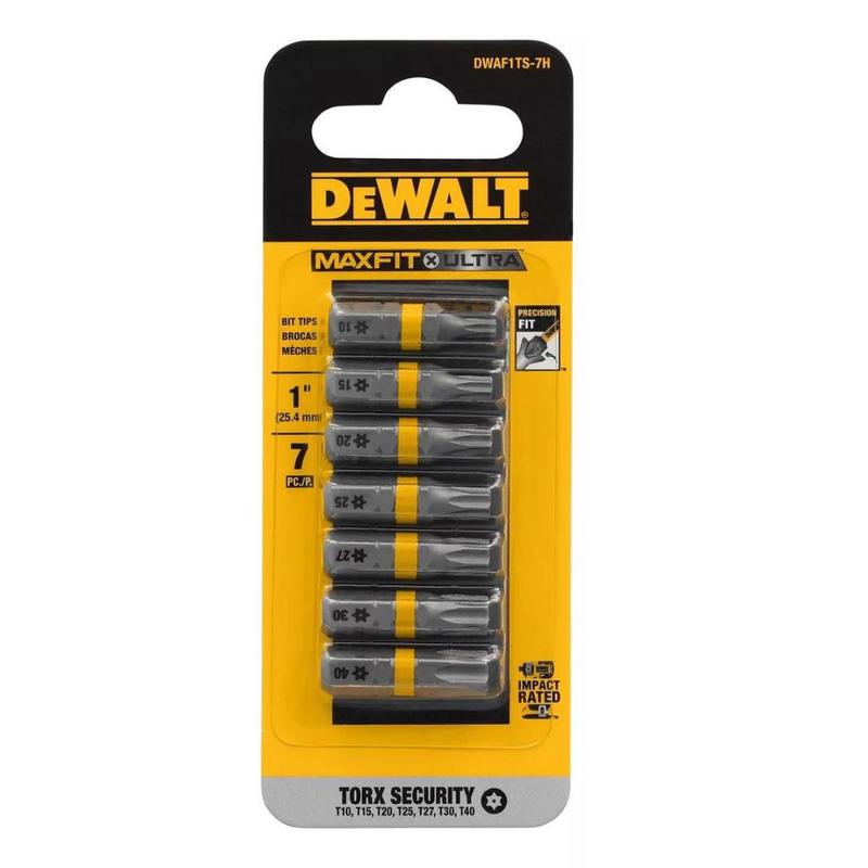 シークラフト 185H-DX Jogo Bits Parafusar Torx 7pcs Maxfit Ultra Dwaf1ts-7h Dewalt
